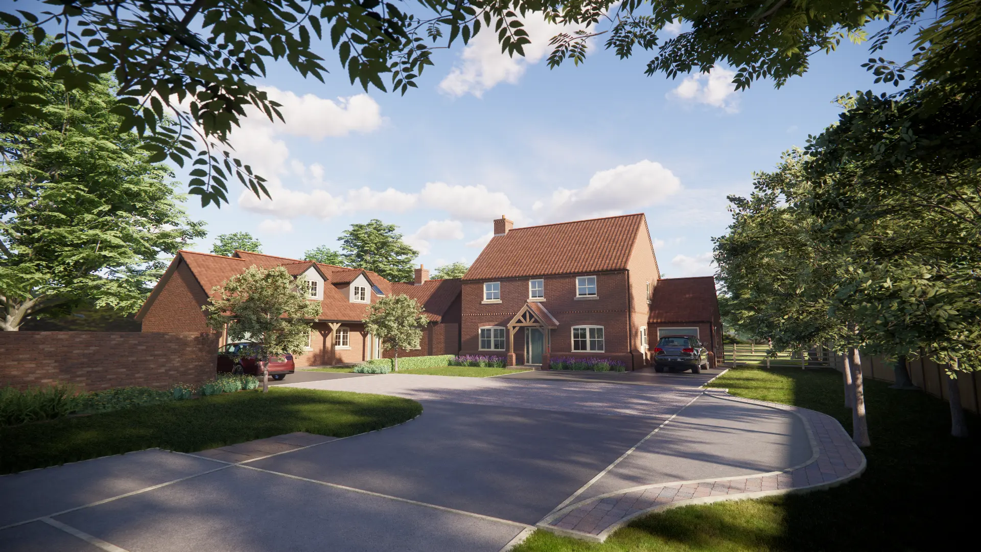 CGI street view of a residential property development