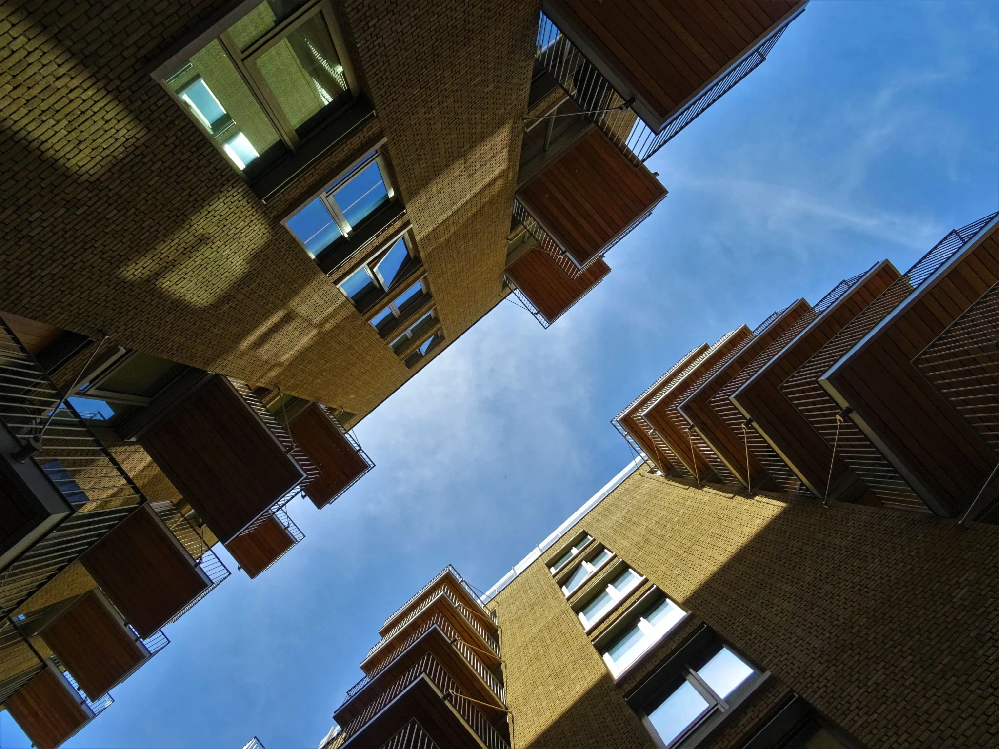 GFW — High rise building block photo from below